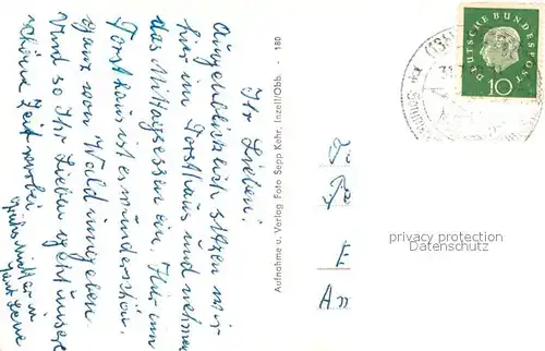 AK / Ansichtskarte Inzell Forsthaus Adlgass am Frillensee Alpen Inzell