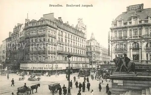 AK / Ansichtskarte Bruxelles_Bruessel Boulevard Anspach Bruxelles_Bruessel