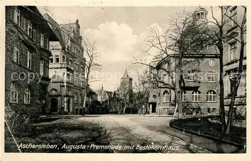AK / Ansichtskarte Aschersleben Augusta Promenade mit Bestehornhaus Aschersleben