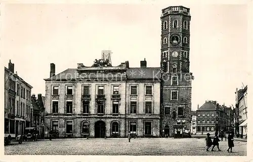 AK / Ansichtskarte Menin Grande Place et le Beffroi Marktplatz Glockenturm Menin