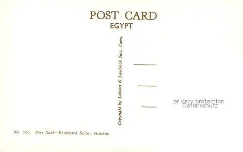 AK / Ansichtskarte Port_Said Boulevard Sultan Hussein Port_Said