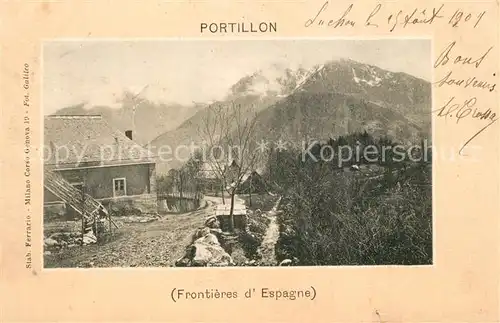AK / Ansichtskarte Bagneres de Luchon Col du Portillon Frontieres d Espagne Pyrenees Bagneres de Luchon