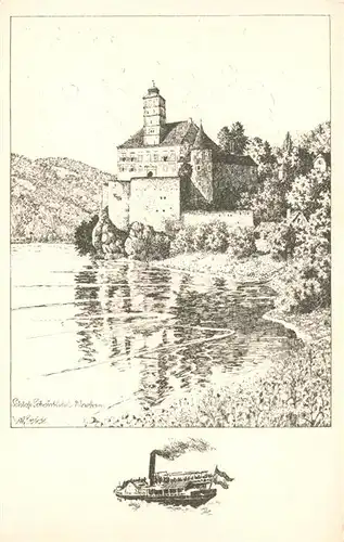 AK / Ansichtskarte Schoenbuehel Aggsbach Schloss Ulf Seidel Kuenstlerkarte Serie Wachau Schoenbuehel Aggsbach