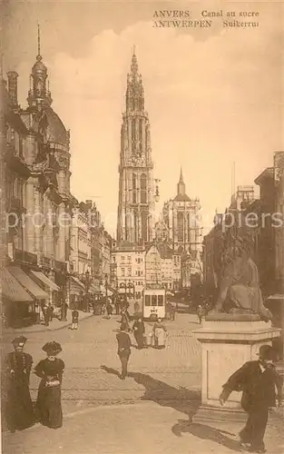 AK / Ansichtskarte Strassenbahn Anvers Canal au Sucre  