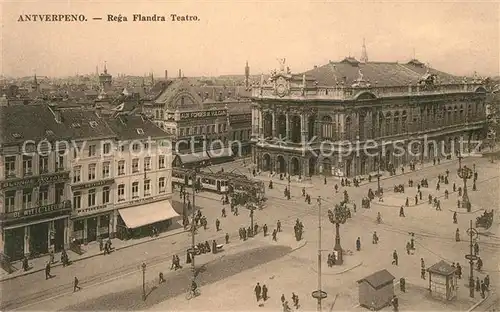 AK / Ansichtskarte Strassenbahn Antverpeno Rega Flandra Teatro Esperanto  
