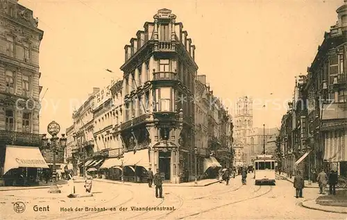 AK / Ansichtskarte Strassenbahn Gent Hoek der Brabant en der Vlaanderenstraat 