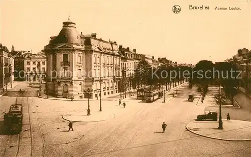 AK / Ansichtskarte Strassenbahn Bruxelles Avenue Louise  