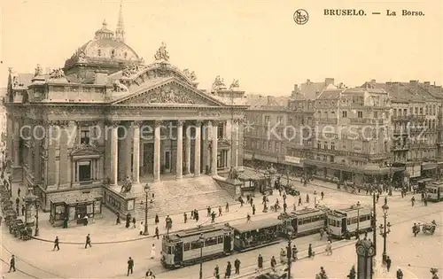 AK / Ansichtskarte Strassenbahn Bruselo Borso Belga Esperanto Instituto  