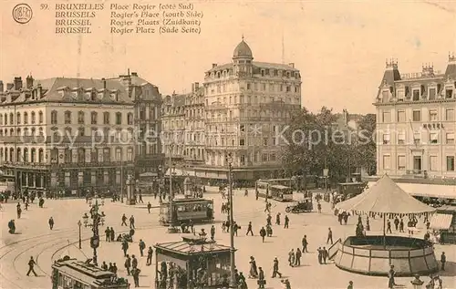 AK / Ansichtskarte Strassenbahn Bruxelles Place Rogier  