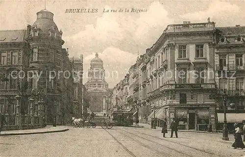 AK / Ansichtskarte Strassenbahn Bruxelles Rue de la Regence  