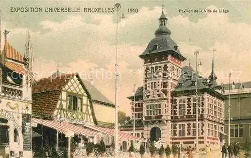 AK / Ansichtskarte Exposition_Universelle_Bruxelles_1910 Pavillon de la Ville de Liege  