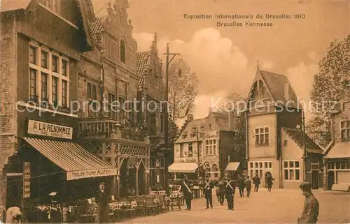 AK / Ansichtskarte Exposition_Universelle_Bruxelles_1910 Bruxelles Kermesse Restaurant A la Renommee 