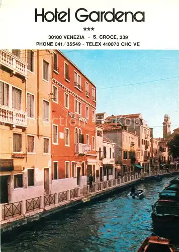 AK / Ansichtskarte Venezia_Venedig Hotel Gardena Lageplan Venezia Venedig
