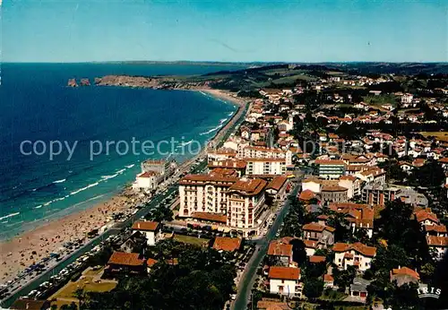 AK / Ansichtskarte Hendaye_Pyrenees_Atlantiques Fliegeraufnahme Plage Hendaye_Pyrenees