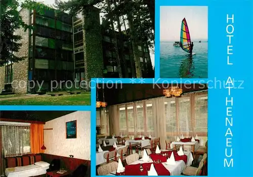 AK / Ansichtskarte Siofok Hotel Athenaeum Restaurant Windsurfen Plattensee Siofok