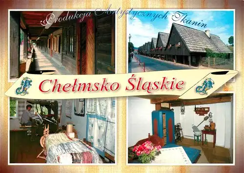 AK / Ansichtskarte Chelmsko_Slaskie Domy Tkaczy Slaskich Weberei Stube 