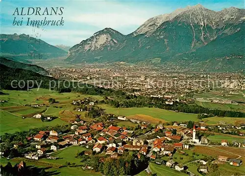 AK / Ansichtskarte Aldrans mit Olympiastadt Innsbruck Alpen Fliegeraufnahme Aldrans