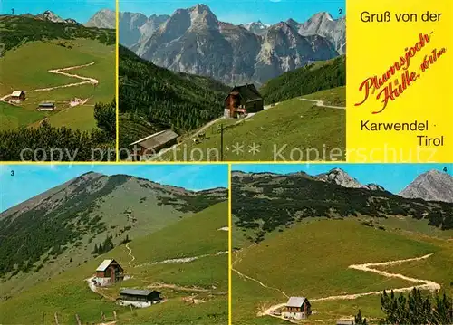 AK / Ansichtskarte Pertisau_Achensee Plumsjochhuette im Karwendel Landschaftspanorama Alpen Pertisau Achensee