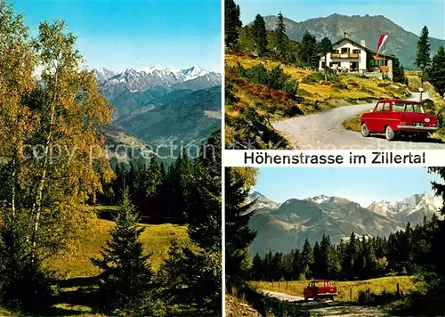 AK / Ansichtskarte Kaltenbach_Tirol Kaltenbacher Hoehenstrasse im Zillertal Berggaststaette Landschaftspanorama Zillertaler Alpen Kaltenbach Tirol