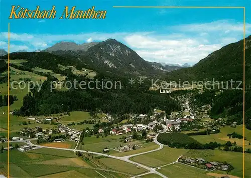 AK / Ansichtskarte Koetschach Mauthen_Kaernten Kurort mit Laas Gailberg Karnische Dolomiten Fliegeraufnahme Koetschach Mauthen Kaernten