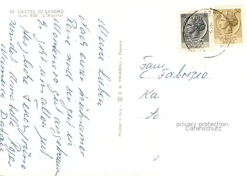 AK / Ansichtskarte Castel_di_Sangro  
