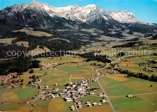 AK / Ansichtskarte Soell_Tirol Sommerfrische am Wilden Kaiser Fliegeraufnahme Soell_Tirol