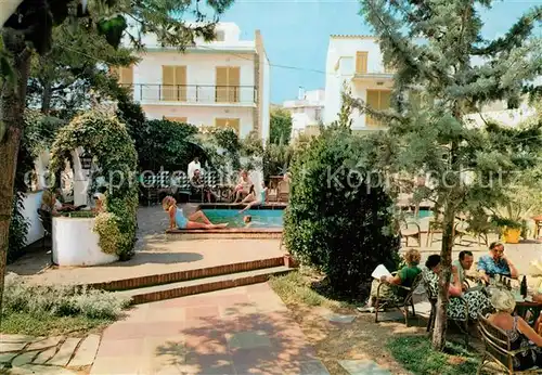 AK / Ansichtskarte Sitges Hotel Pension Casa Munich Swimming Pool Sitges