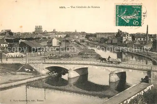 AK / Ansichtskarte Rennes_Ille et Vilaine Vue generale Pont 
