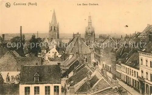 AK / Ansichtskarte Comines_Lille Les deux Clochers Comines_Lille