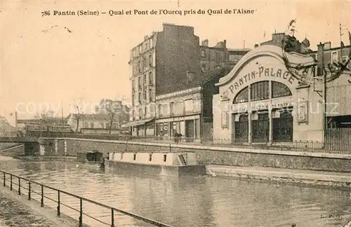 AK / Ansichtskarte Pantin Quai et Pont de l Ourcq pris du Quai de l Aisne Pantin