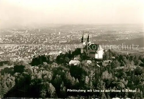 AK / Ansichtskarte Poestlingberg mit Linz Donau Fliegeraufnahme Poestlingberg