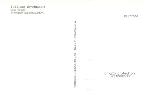 AK / Ansichtskarte Bad_Neuenahr Ahrweiler Calvarienberg Gymnasium Realschule Internat Bad_Neuenahr Ahrweiler