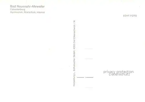 AK / Ansichtskarte Bad_Neuenahr Ahrweiler Calvarienberg Gymnasium Realschule Internat Bad_Neuenahr Ahrweiler