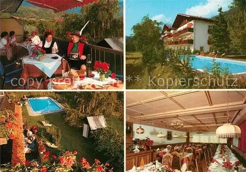 AK / Ansichtskarte Gratsch_Meran Hotel Pension Elisabeth Pool Gastraeume Gratsch Meran