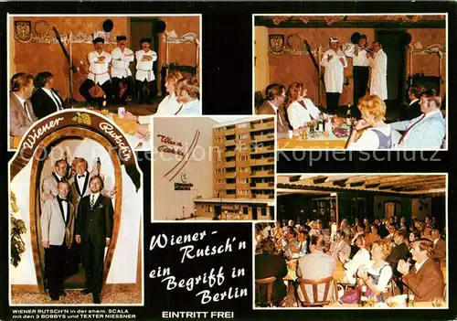 AK / Ansichtskarte Berlin Wiener Rutschn mit den 3 Robbys und Texter Niessner Berlin