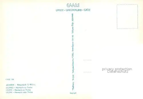 AK / Ansichtskarte Delphi_Delfi Marmoria oder Thalos Delphi Delfi