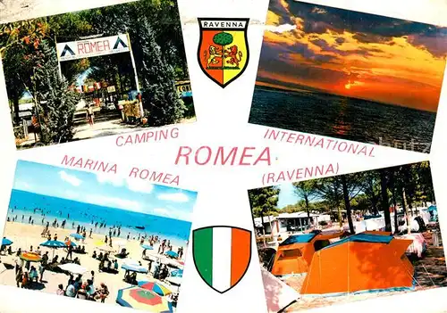 AK / Ansichtskarte Ravenna_Italia Marina Romea Strand Camping International Stimmungsbild Ravenna Italia