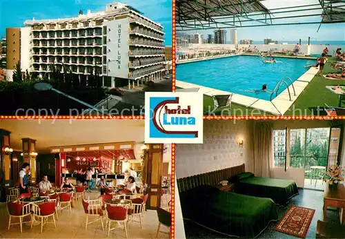 AK / Ansichtskarte Benidorm Hotel Luna Pool Gastraum Gaestezimmer Benidorm