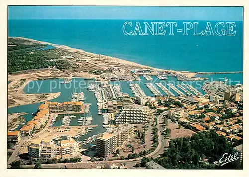 AK / Ansichtskarte Canet_Plage Le Port Vue aerienne Canet_Plage