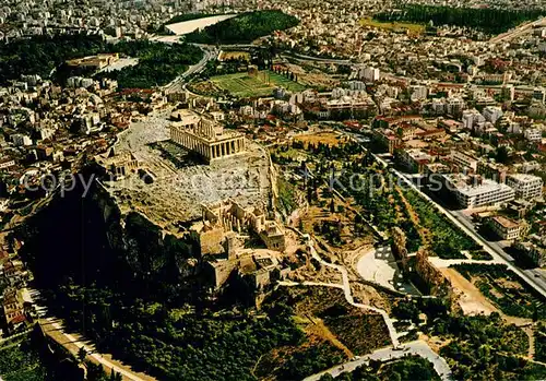 AK / Ansichtskarte Athen_Griechenland Fliegeraufnahme mit Akropolis Athen_Griechenland