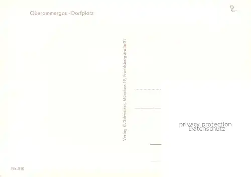 AK / Ansichtskarte Oberammergau Dorfplatz Hotel Alte Post Oberammergau