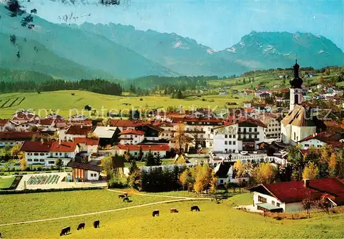 AK / Ansichtskarte Reit_Winkl mit Kaisergebirge Reit_Winkl