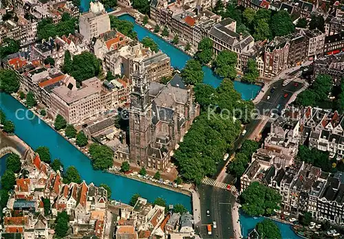 AK / Ansichtskarte Amsterdam_Niederlande Westerkerk Fliegeraufnahme Amsterdam_Niederlande