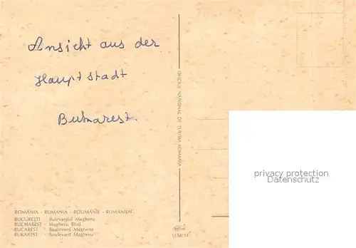 AK / Ansichtskarte Bukarest Boulevard Magheru Bukarest