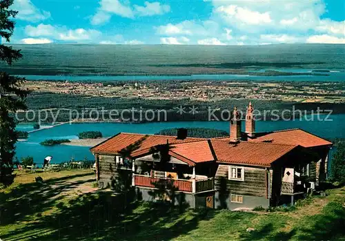 AK / Ansichtskarte Dalarna Toppstugan pa Gesundaberget met utsikt oever Solleroen Dalarna