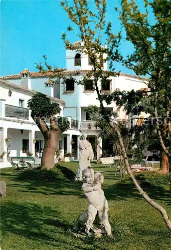 AK / Ansichtskarte San_Pedro_de_Alcantara Hotel Cortijo Blanco Jardin y Fachada interior San_Pedro_de_Alcantara