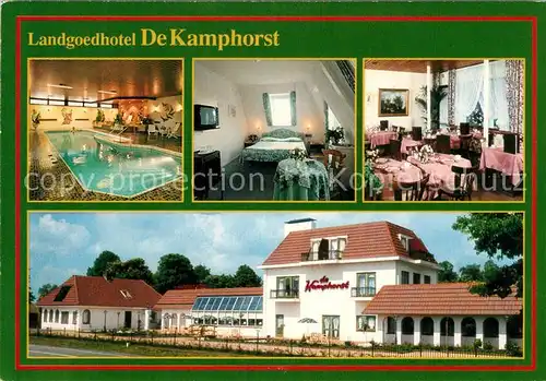 AK / Ansichtskarte Voorthuizen Langoedhotel De Kamphorst Pool Zimmer Gaststube Voorthuizen