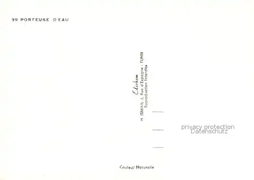 AK / Ansichtskarte Tunis Porteuse d Eau Tunis