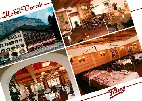 AK / Ansichtskarte Flims_GR Hotel Vorab Restaurant Gastraeume Flims_GR