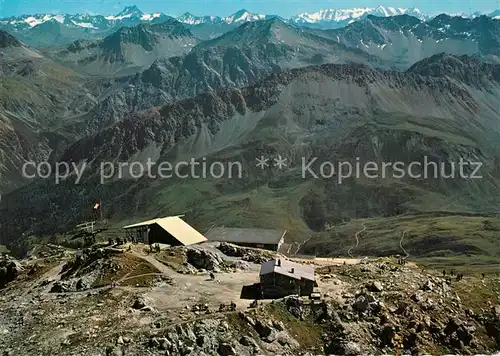 AK / Ansichtskarte Arosa_GR Fliegeraufnahme mit Weisshorn Arosa_GR